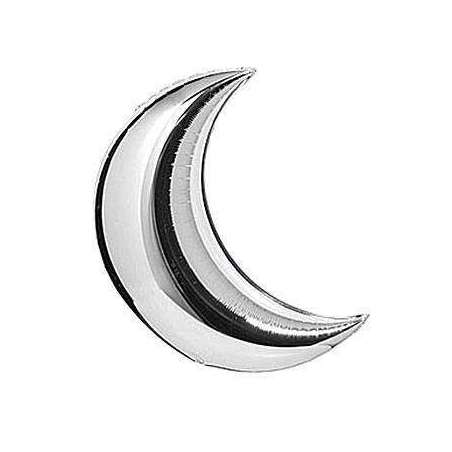 Palloncino in Foil 9" Luna Argento Lune