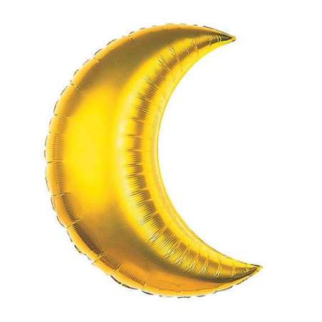 Palloncino in Foil 9" Mini Shape Luna Oro Lune