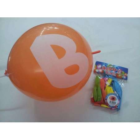 Palloncino in Lattice 13" GLS13 Link lettera "B" Assortito 10pz Gemar Blister "Happy Time"
