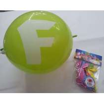 Palloncino in Lattice 13" GLS13 Link lettera "F" Assortito 10pz Gemar Blister "Happy Time"