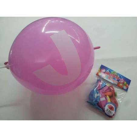 Palloncino in Lattice 13" GLS13 Link lettera "J" Assortito 10pz Gemar Blister "Happy Time"