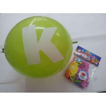 Palloncino in Lattice 13" GLS13 Link lettera "K" Assortiti 10pz Gemar Blister "Happy Time"
