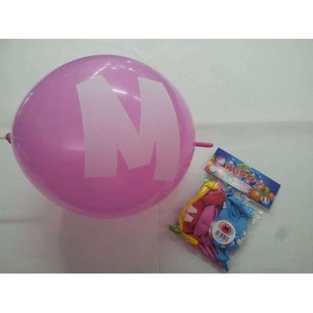 Palloncino in Lattice 13" GLS13 Link lettera "M" Assortiti 10pz Gemar Blister "Happy Time"