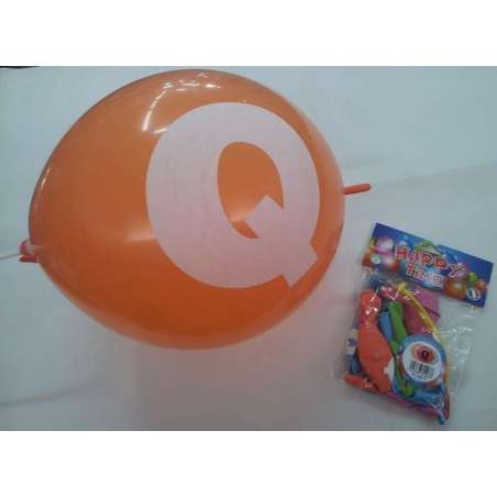 Palloncino in Lattice 13" GLS13 Link lettera "Q" Assortiti 10pz Gemar Blister "Happy Time"