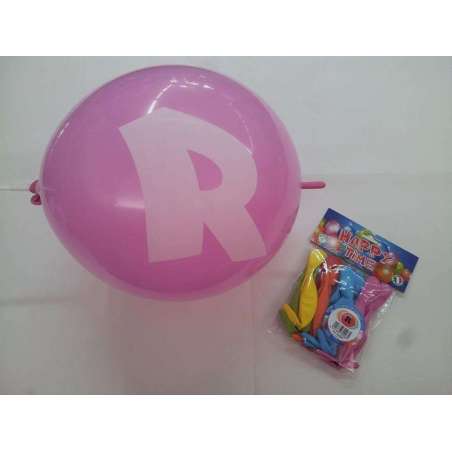 Palloncino in Lattice 13" GLS13 Link lettera "R" Assortiti 10pz Gemar Blister "Happy Time"