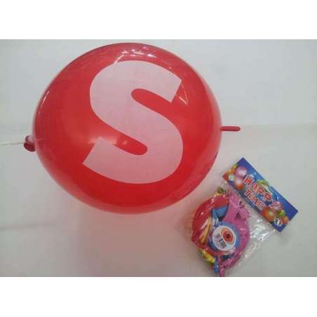 Palloncino in Lattice 13" GLS13 Link lettera "S" Assortiti 10pz Gemar Blister "Happy Time"