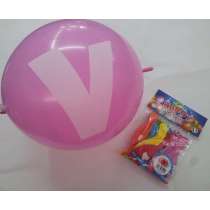 Palloncino in Lattice 13" GLS13 Link lettera "V" Assortiti 10pz Gemar Blister "Happy Time"
