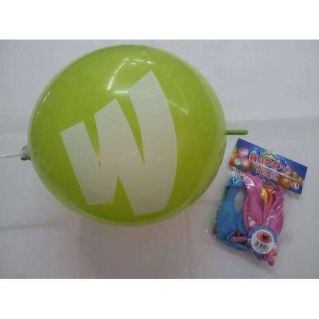 Palloncino in Lattice 13" GLS13 Link lettera "W" Assortiti 10pz Gemar Blister "Happy Time"