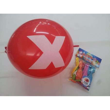 Palloncino in Lattice 13" GLS13 Link lettera "X" Assortiti 10pz Gemar Blister "Happy Time"