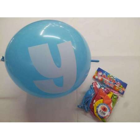 Palloncino in Lattice 13" GLS13 Link lettera "Y" Assortiti 10pz Gemar Blister "Happy Time"
