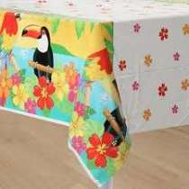 Tovaglia di Plastica 137x274cm con Tucano Tropical Island Luau Accessori Tavola Tropicali