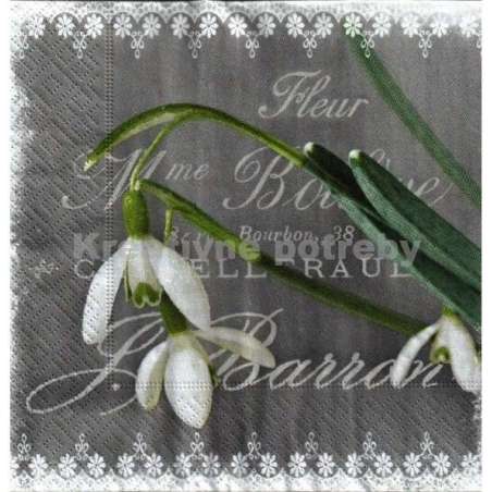 Tovagliolo di Carta 33x33cm First Flower 20pz Raffinati