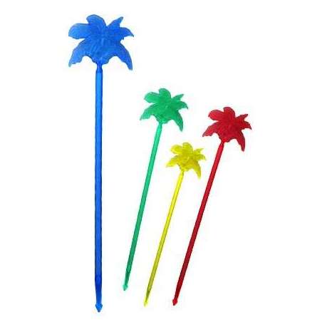 Mixer per Cocktail in Plastica 23.7cm Palma Tropicale 100pz Pappagallo "Parrot"