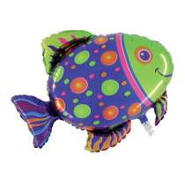 Palloncino in Foil 29" Super Shape Pesce "Blue Fish" Pesci e Mare Grabo
