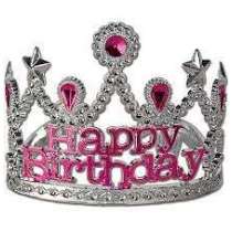Corona da Principessa Fucsia e Argento "Happy Birthday" Corone e Coroncine