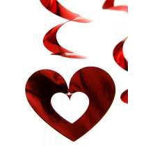 Swirl Spirale Cuore Rosso Bucato 5pz Swirl