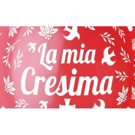 Palloncino in Lattice 31" GS220 Rosso con Scritta "La Mia Cresima" Gemar "Religious Celebrations"