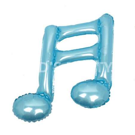 Palloncino in Foil 18" Nota Musicale Biscroma Celeste 5pz Musica
