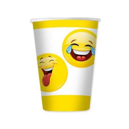 Bicchiere di Carta 250ml Emoticons 8pz Emoticons