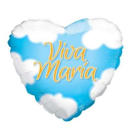 Palloncino in Foil 18" Cuore "Viva Maria" Messaggi Speciali