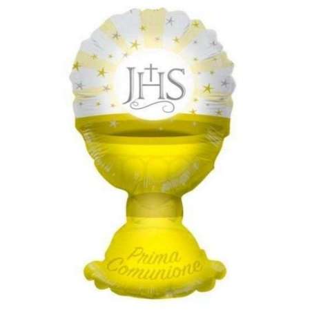 Palloncino in Foil 36" Super Shape Calice Prima Comunione Comunione e Cresima