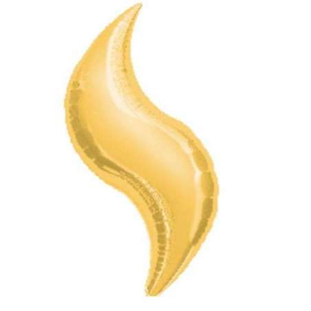 Palloncino in Foil 18" Curva Oro Curve