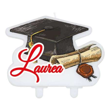 Candelina sagomata Laurea Candeline Eventi