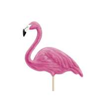 Picks Sagomato Fenicottero Rosa 6pz Festa Tema Fenicottero "Flamingo"