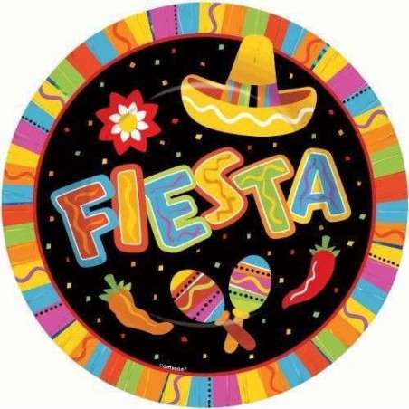 Piatto di Carta 23cm Messico "Fiesta" 8pz Messico "Fiesta"