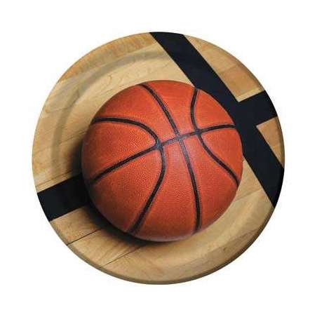 Piatto di Carta 23cm con Pallacanestro "Basket Fanatic" 8pz Basket