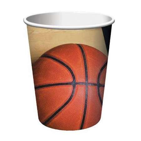 Bicchiere di Carta 266ml Pallacanestro "Basket Fanatic" 8pz Basket