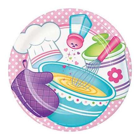 Piatto di Carta 23cm Piccolo Cuoco "Little Chef" 8pz Chef "Piccolo Cuoco"