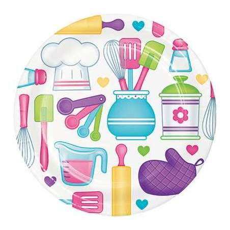 Piatto di Carta 18cm Piccolo Cuoco "Little Chef" 8pz Chef "Piccolo Cuoco"