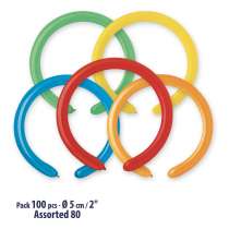 Palloncino in Lattice 2" Modellabile D4 Assortito "Assorted 080" 100pz Gemar Standard Modellabili 2" D4