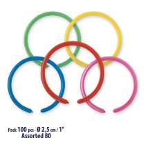Palloncino in Lattice 1" Modellabile D2 Assortito "Assorted 080" 100pz Gemar Standard Modellabili 1" D2