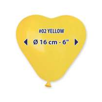 Palloncino in Lattice 6” Cuore CR6 Giallo "Yellow 002" 100pz Gemar Cuori 6" CR6