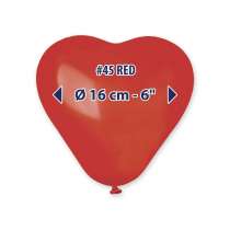 Palloncino in Lattice 6” Cuore CR6 Rosso "Red 045" 100pz Gemar Cuori 6" CR6
