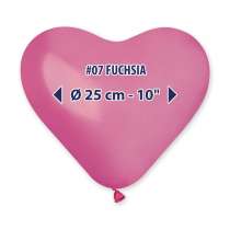 Palloncino in Lattice 10” Cuore CR Fucsia "Fuchsia 007" 100pz Gemar Cuori 10" CR