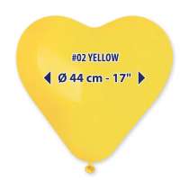 Palloncino in Lattice 17” Cuore CR17 Giallo "Yellow 002" 50pz Gemar Cuori 17" CR17