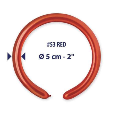 Palloncino in Lattice 2" Modellabile DM4 Rosso Metallizzato "Red 053" 100pz Gemar Metallic Modellabili 2" DM4