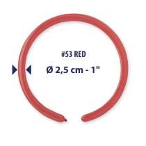 Palloncino in Lattice 1" Modellabile DM2 Rosso Metallizzato "Red 053" 100pz Gemar Metallic Modellabili 1" DM2