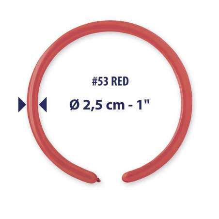 Palloncino in Lattice 1" Modellabile DM2 Rosso Metallizzato "Red 053" 100pz Gemar Metallic Modellabili 1" DM2