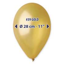 Palloncino in Lattice 11" Oro Metallizzato "Gold 039" 20pz Gemar Blister "Happy Time"