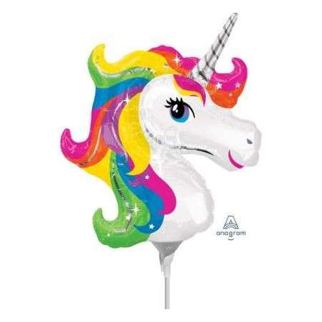 Palloncino in Foil 14" Mini Shape Unicorno Multicolor Unicorno