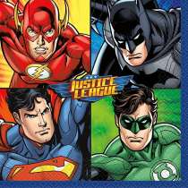Tovagliolo di Carta 33x33cm con Justice League 16pz Justice League
