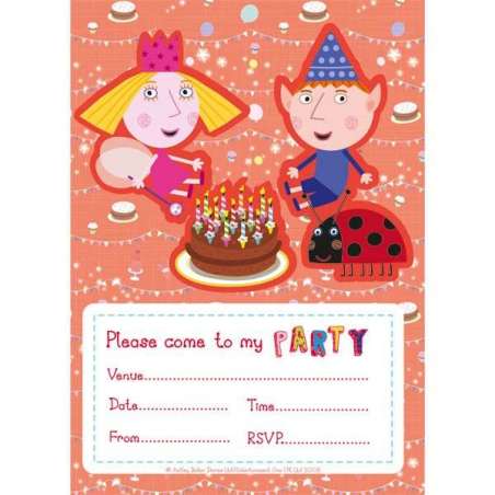 Invito per Festa a Tema Ben & Holly 20pz Ben & Holly's