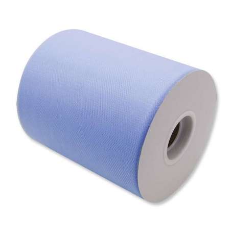 Rotolo Tulle Azzurro Fiordaliso 12.5cm x 100mt Tulle 12,5cm x 100mt