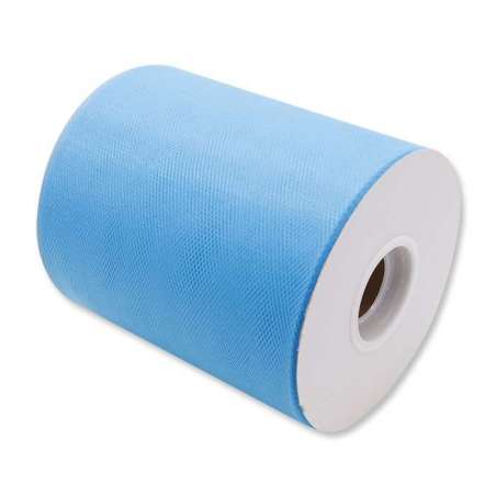 Rotolo Tulle Azzurro 12.5cm x 100mt Tulle 12,5cm x 100mt