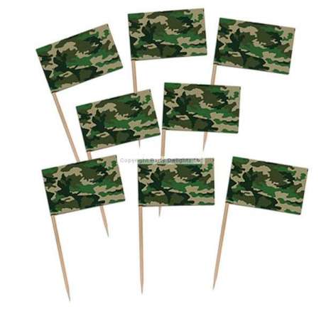 Picks Bandierina Mimetico "Camouflage" 50pz Mimetico "Softair"