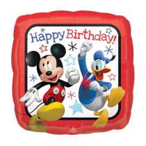 Palloncino in Foil 18" Mickey, Pippo, Pluto e Paperino "Happy Birthday" Mickey Mouse & Co.